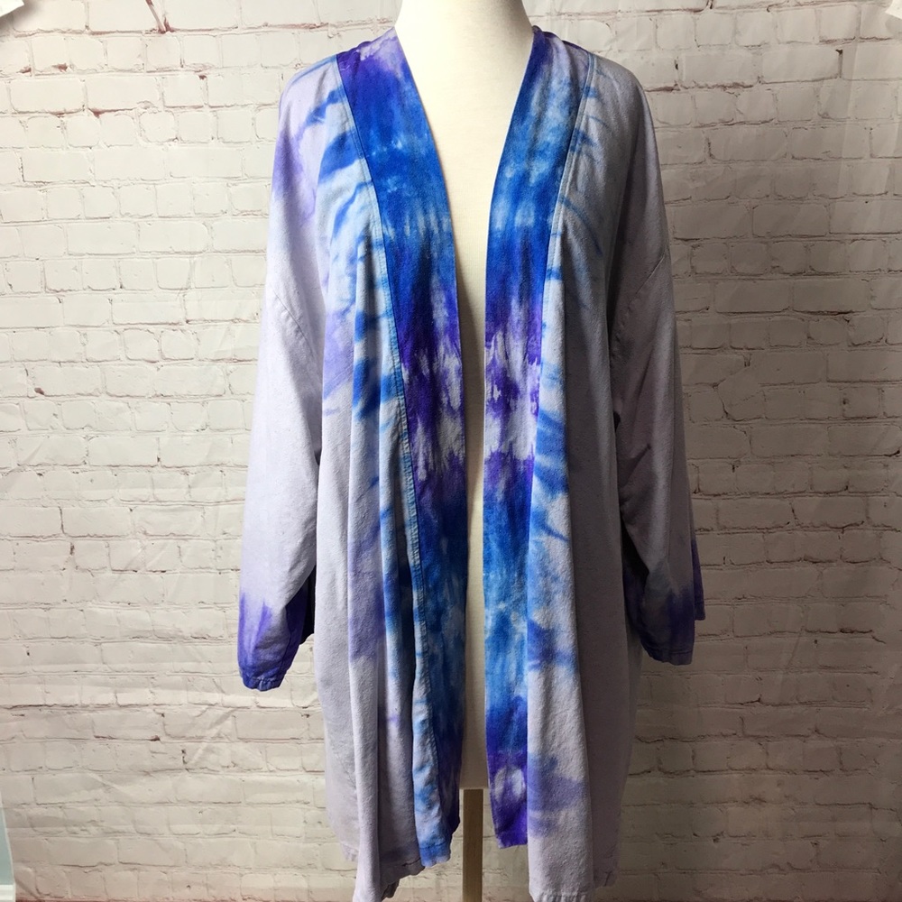 Vintage 1970’s tie dye kimono robe large